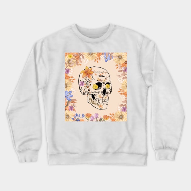 Floral Skull Crewneck Sweatshirt by LAMCREART